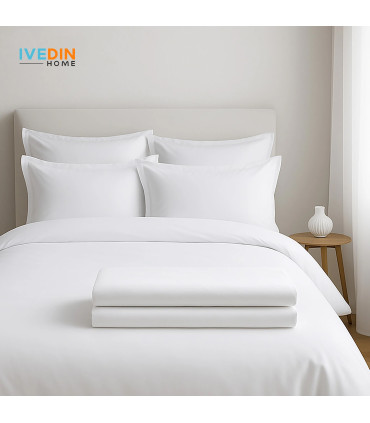 Capa Nórdica Branca para Hotelaria | 100% Algodão | 150 Fios e 115 g/m²