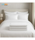 Housse de Couette Blanche Haut de Gamme en Popeline 100% Coton | 200 Fils et 135 g/m²
