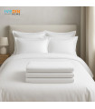 Housse de Couette Blanche Haut de Gamme en Popeline 100% Coton | 200 Fils et 135 g/m²