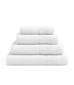 Serviette Blanche Hôtellerie 450 g/m² | 100% Coton Pur | Bordure Grecque | Haute Absorption & Résistance | Hôtel de base