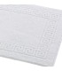 Confezione 10 Tappeti Bagno 650 g/m² 100% Cotone | Bianco con Greca | Molto Assorbente e Morbido