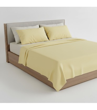 Flat Bed Sheet COLOR for Hospitality | 50/50 Polyester-Cotton Blend | 150 Thread Count and 115 g/m²