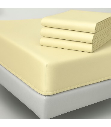 Sábana Bajera Ajustable COLOR para Hostelería | MEZCLA 50% Poliéster 50% Algodón | 150 Hilos y 115 g/m²