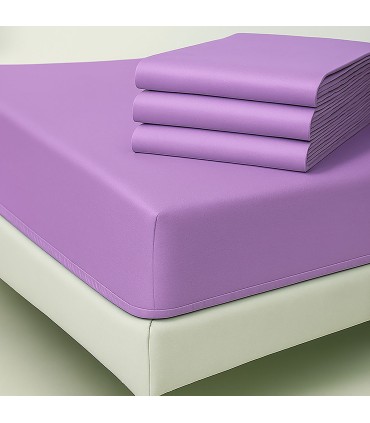 Fitted Bed Sheet COLOR for Hospitality | 50/50 Polyester-Cotton Blend | 150 Thread Count and 115 g/m²