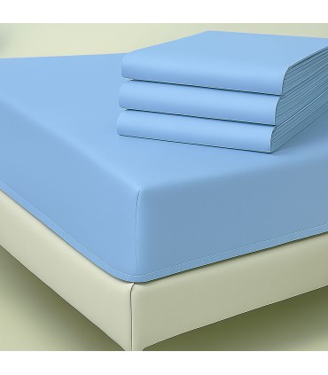 Sábana Bajera Ajustable COLOR para Hostelería | MEZCLA 50% Poliéster 50% Algodón | 150 Hilos y 115 g/m²