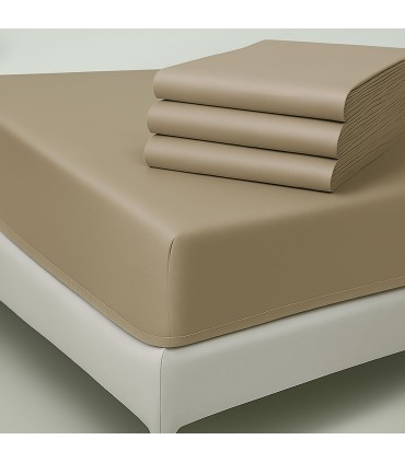 Fitted Bed Sheet COLOR for Hospitality | 50/50 Polyester-Cotton Blend | 150 Thread Count and 115 g/m²