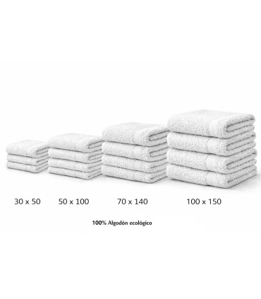 Hotellhåndkle 100% økologisk bomull 520 g/m² | Amerikansk Fleecy | Høy Kvalitet Hotel